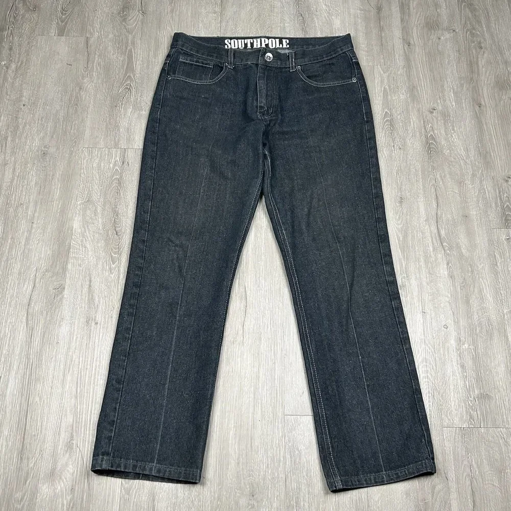 SOUTHPOLE Jeans Mens 36 x 32 Y2K Relaxed‎ Loose Fit Dark Wash Denim Baggy